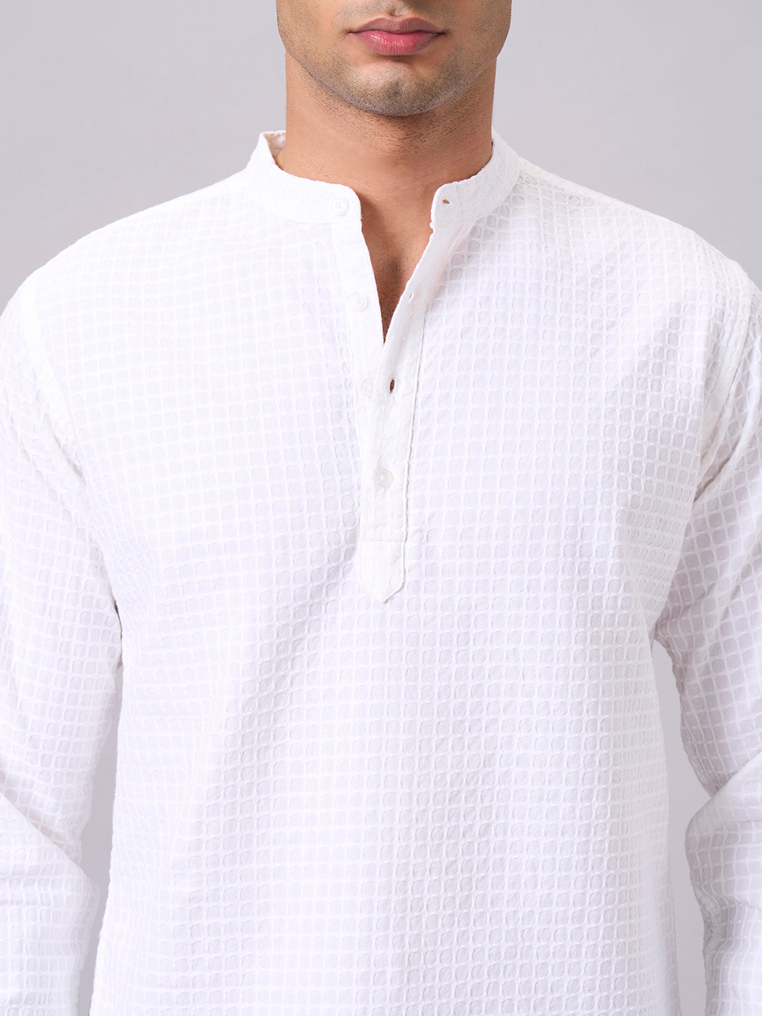 Men's White A 100% Cotton Regular Fit Shirt