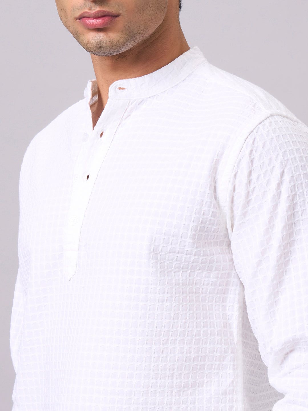 Men's White A 100% Cotton Regular Fit Shirt
