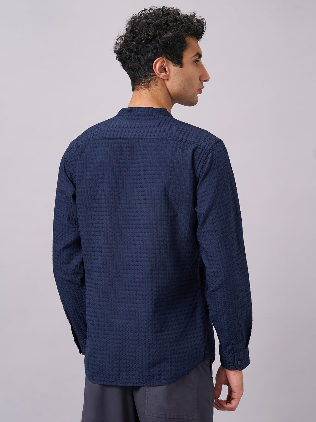 Men's Navy 1 100% Cotton Regular Fit Shirt