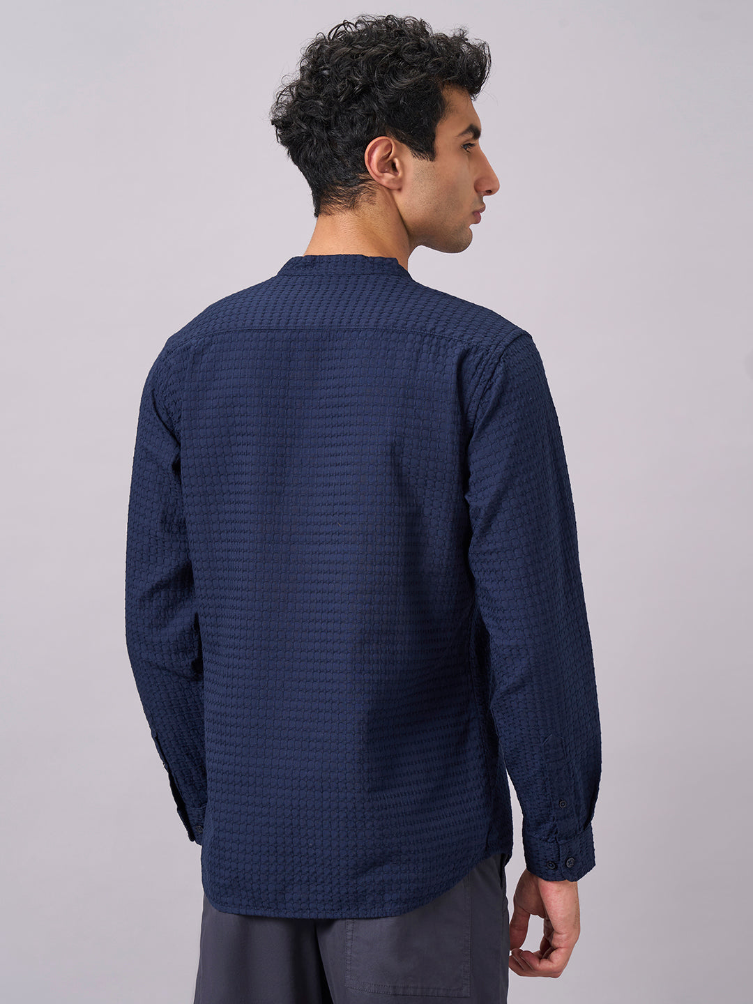 Men's Navy 1 100% Cotton Regular Fit Shirt