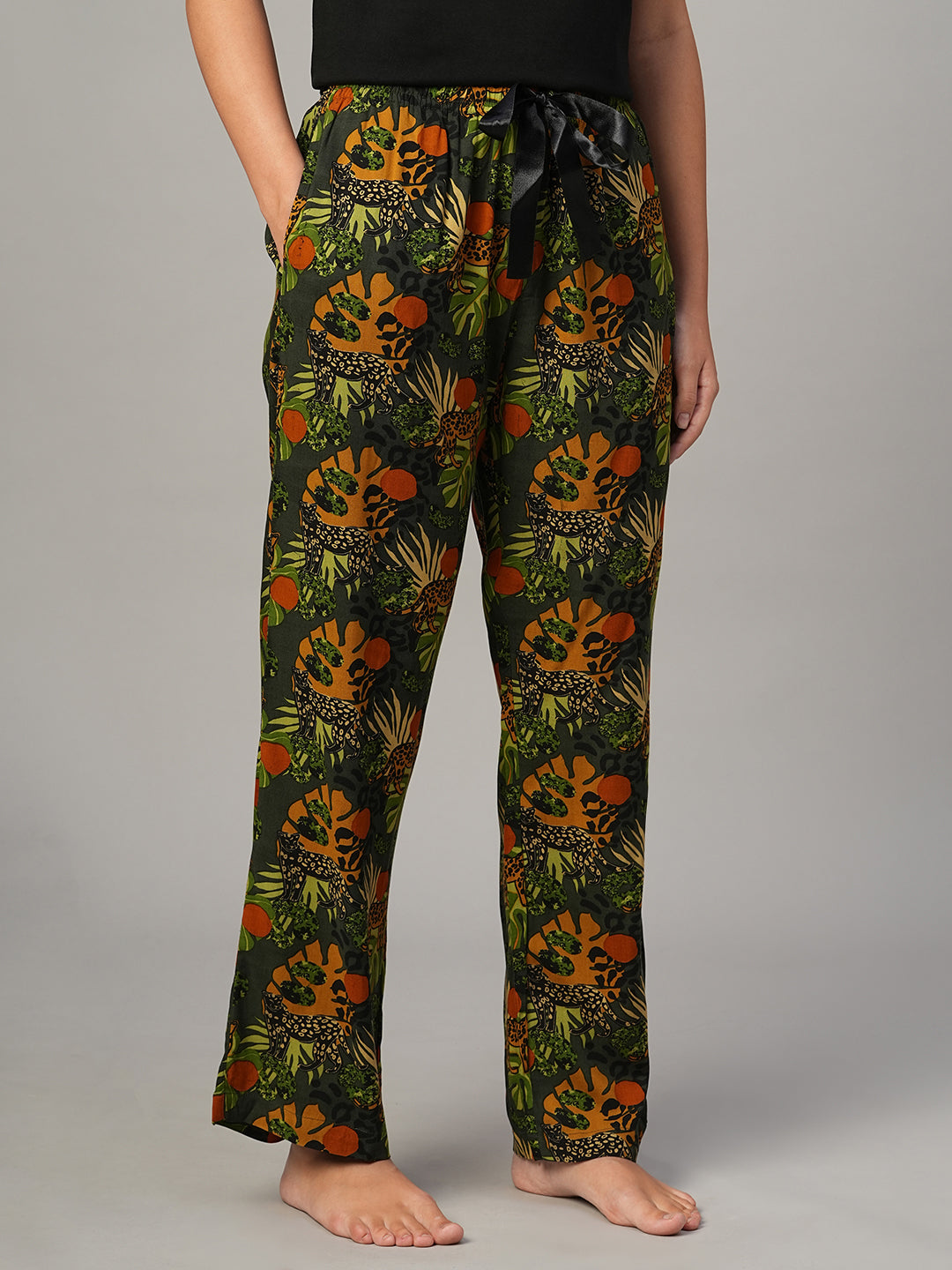 Women's Multi 100% Viscose Regular Fit Pyjama