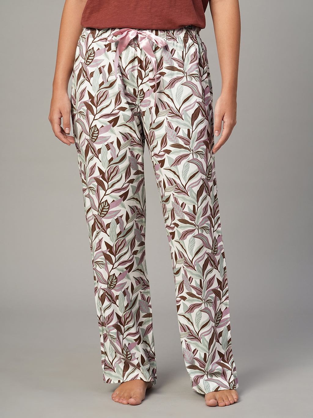 Women's White 100% Viscose Regular Fit Pyjama