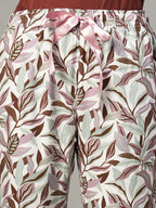 Women's White 100% Viscose Regular Fit Pyjama