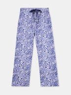 Women's Blue 100% Viscose Regular Fit Pyjama
