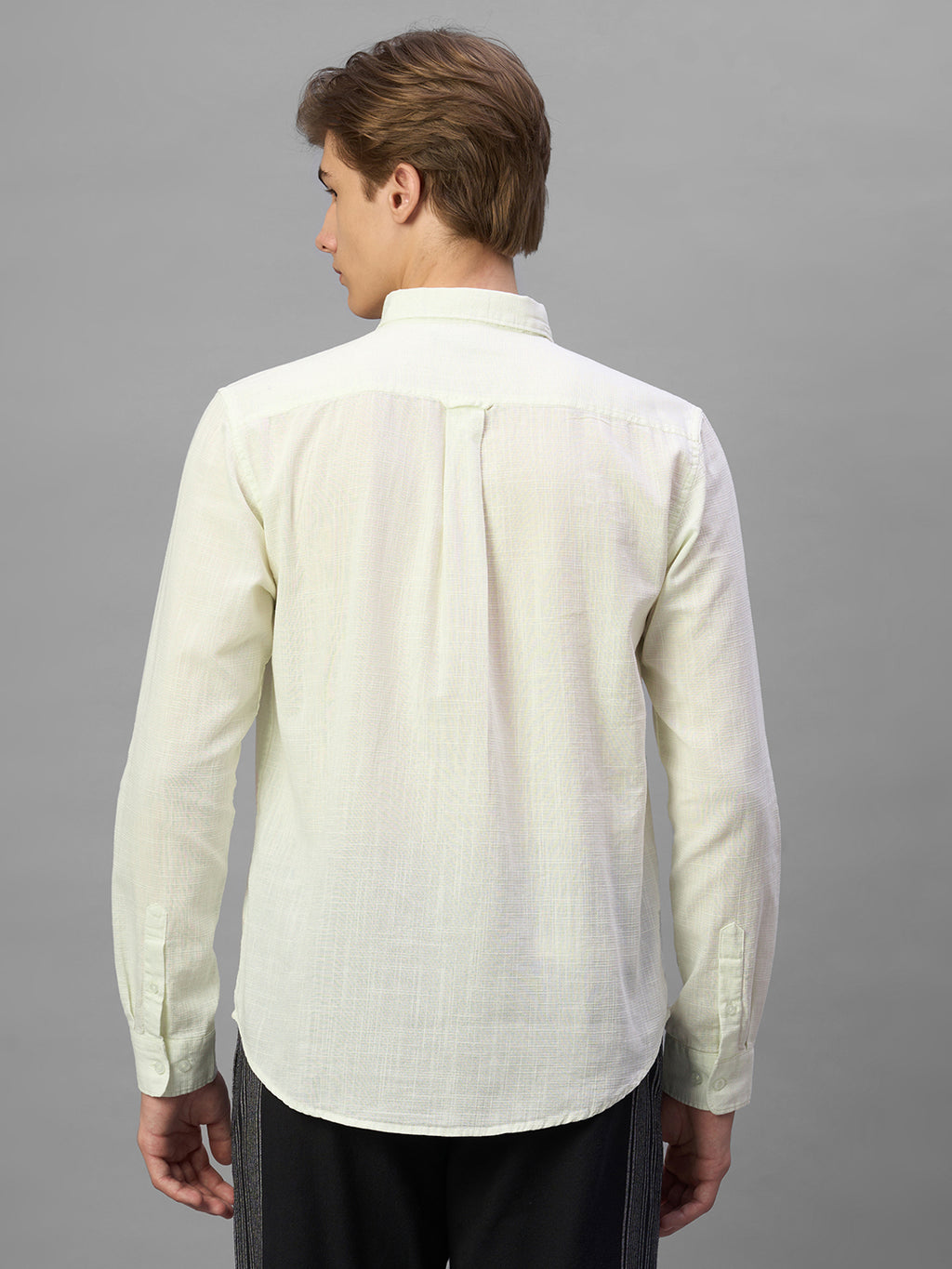 Men's Offwhite 100% Cotton Regular Fit Shirt