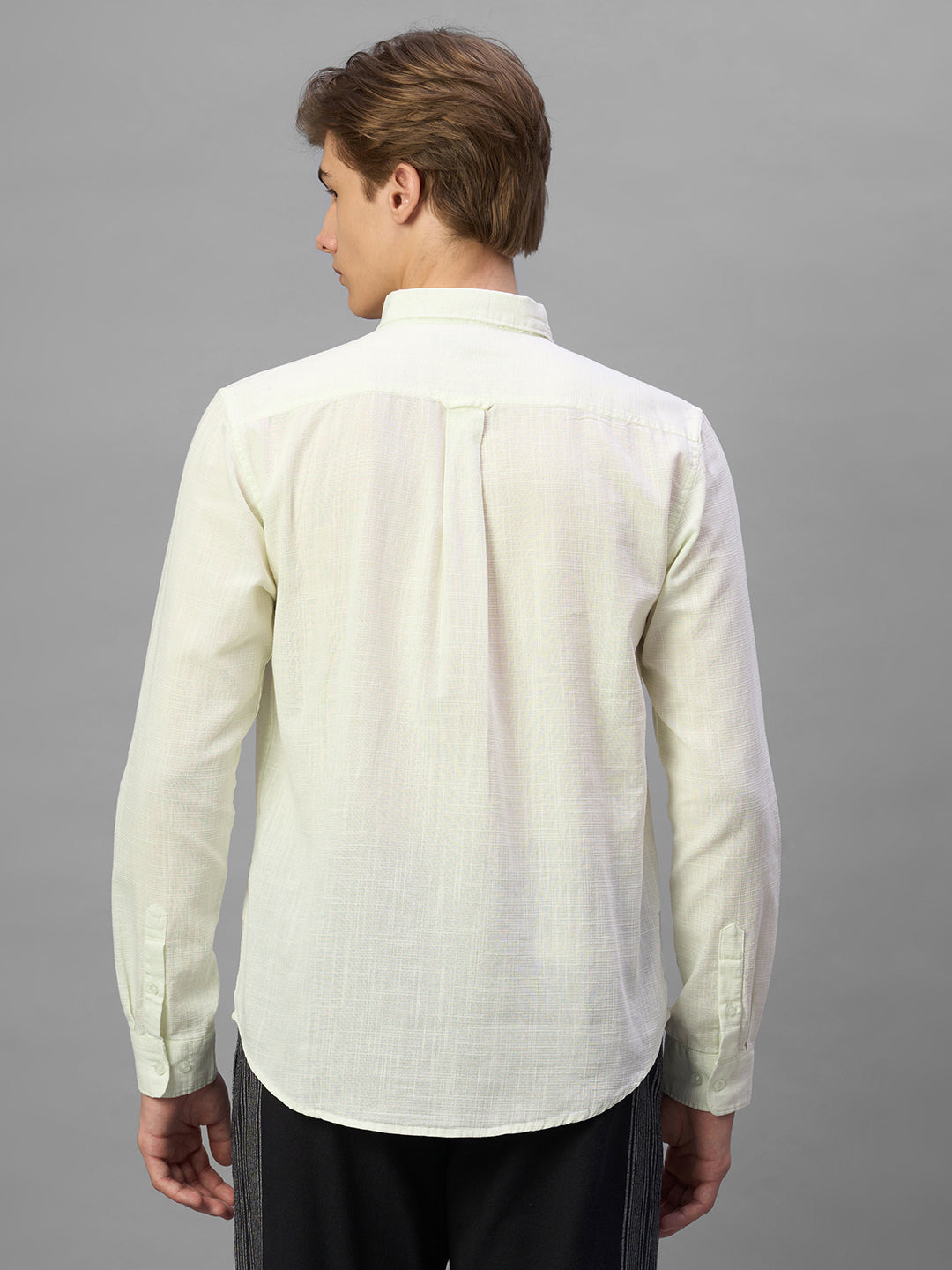 Men's Offwhite 100% Cotton Regular Fit Shirt