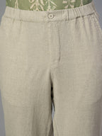 Men's Natural Cotton Linen Regular Fit Pant
