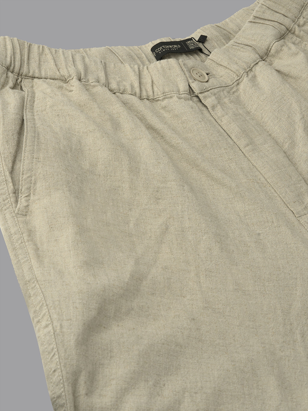 Men's Natural Cotton Linen Regular Fit Pant