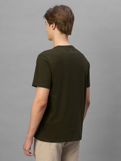 Men's Brown 100% Organic Cotton Regular Fit Tshirt
