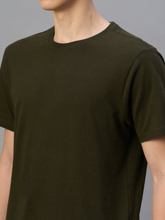 Men's Brown 100% Organic Cotton Regular Fit Tshirt