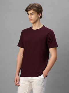 Men's Wine 100% Organic Cotton Regular Fit Tshirt