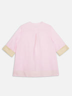 Women's Pink Linen Cotton Regular Fit Blouse