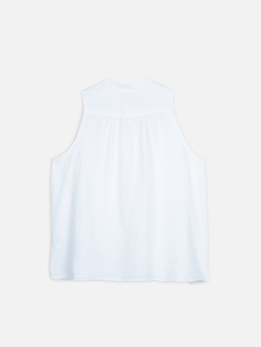 Women's White 100% Linen Regular Fit Blouse