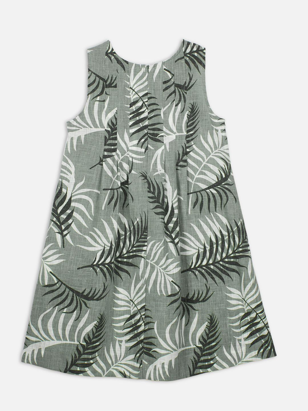 Women's Sage Linen Viscose Regular Fit Dress