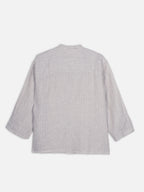 Women's Beige 100% Linen Boxy Fit Blouse