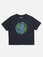 Women's Navy 100% Organic Cotton Regular Fit Tshirt