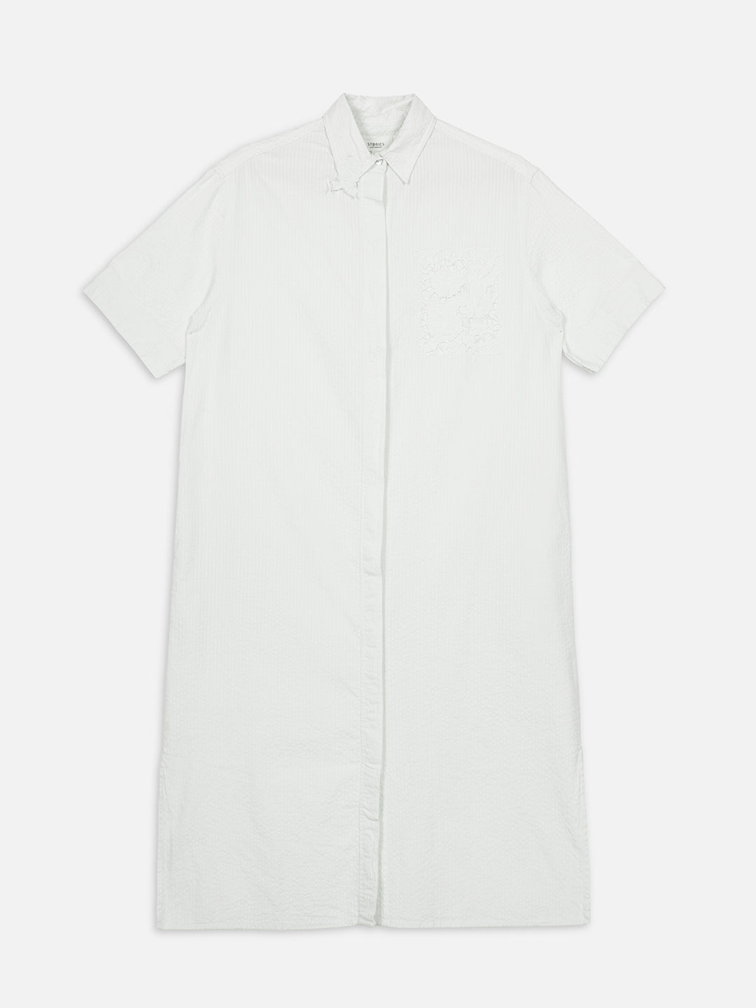 Women's Offwhite 100% Cotton Regular Fit Dress
