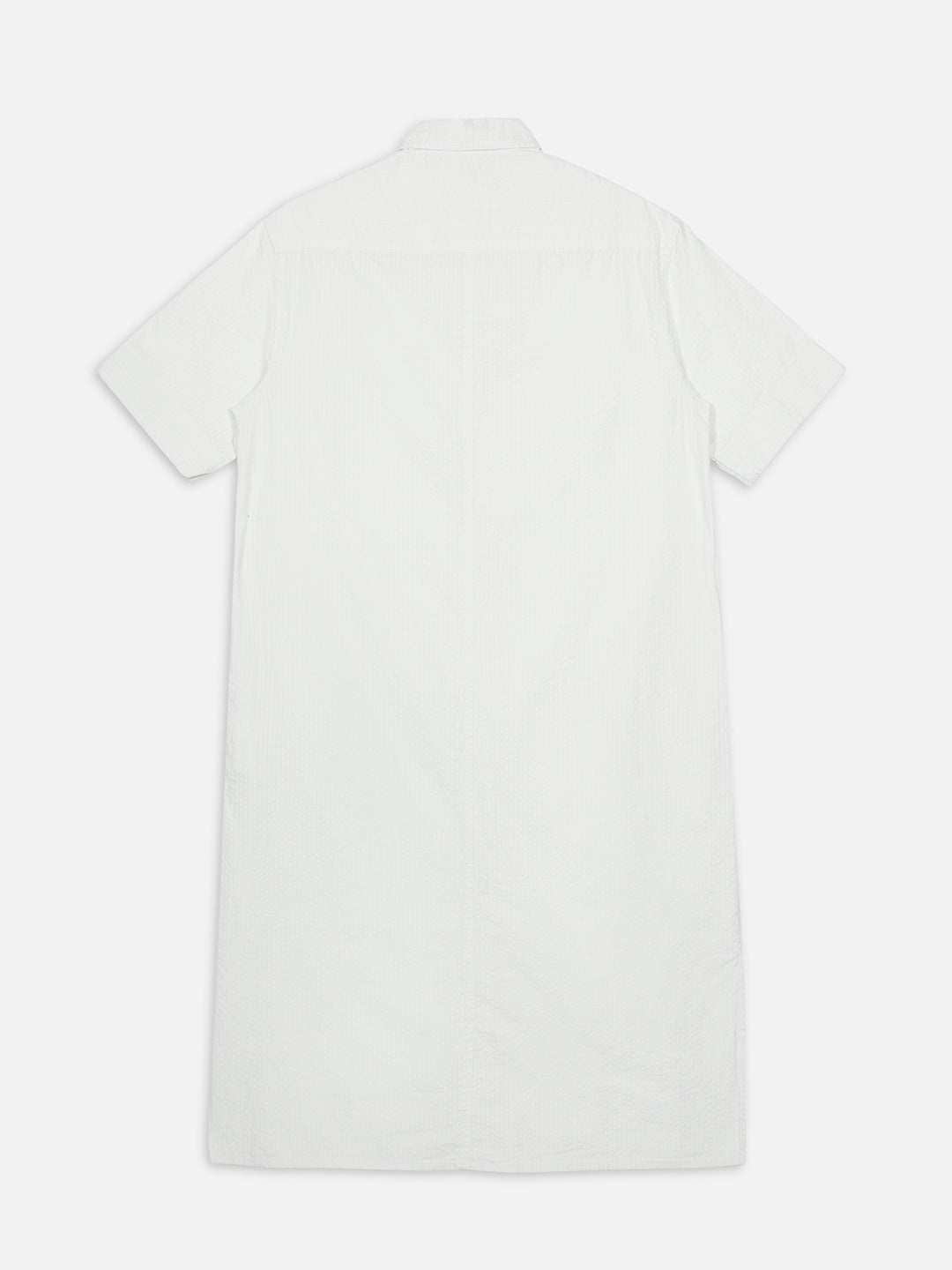 Women's Offwhite 100% Cotton Regular Fit Dress