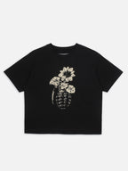 Women's Black 100% Organic Cotton Regular Fit Tshirt
