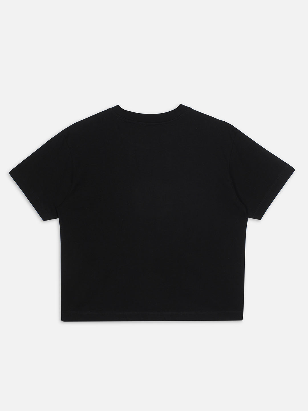 Women's Black 100% Organic Cotton Regular Fit Tshirt