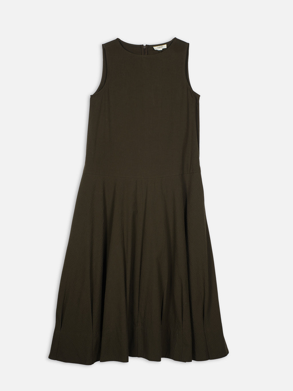 Women's Brown 100% Cotton Regular Fit Dress