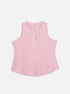 Women's Rose 100% Linen Regular Fit Blouse