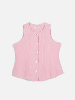 Women's Rose 100% Linen Regular Fit Blouse