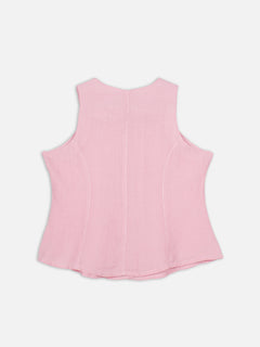 Women's Rose 100% Linen Regular Fit Blouse