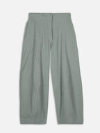 Women's Sage Cotton Lycra Barrel Leg Pant