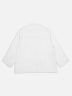 Women's Offwhite 100% Linen Boxy Fit Blouse