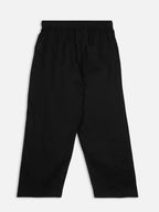 Women's Black 100% Linen Regular Fit Pant