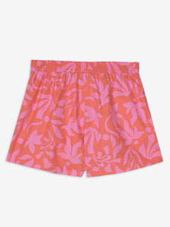 Women's Pink 100% Cotton Regular Fit Shorts