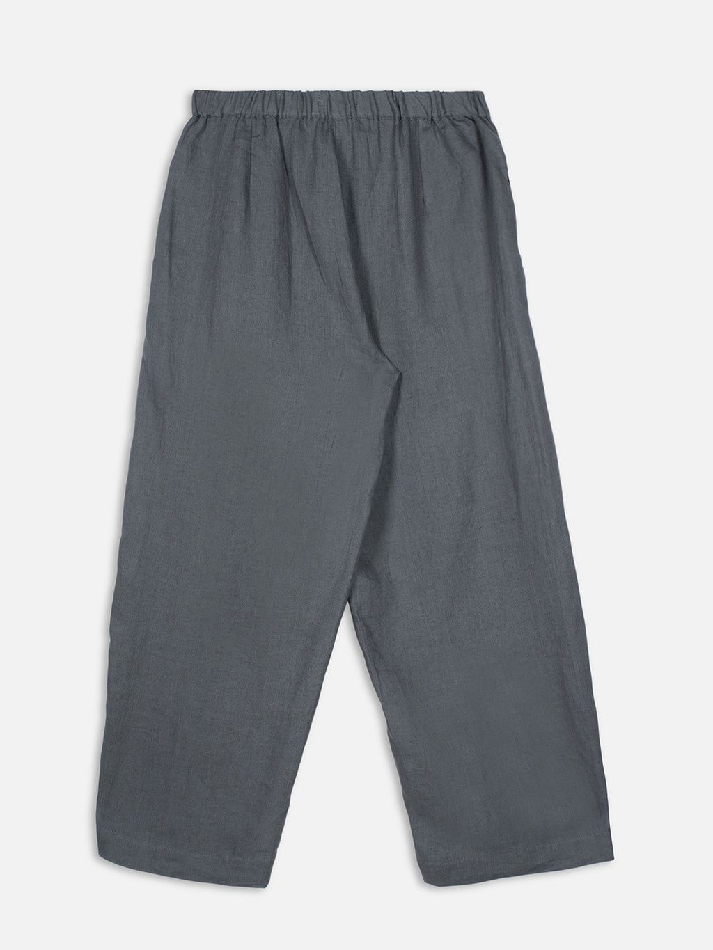 Women's Grey 100% Linen Regular Fit Pant