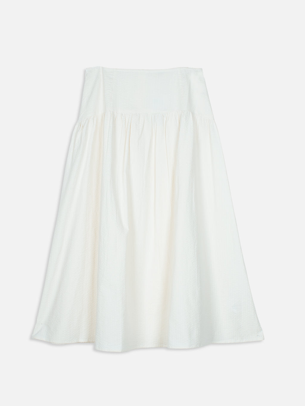 Women's Offwhite 100% Cotton Regular Fit Skirt