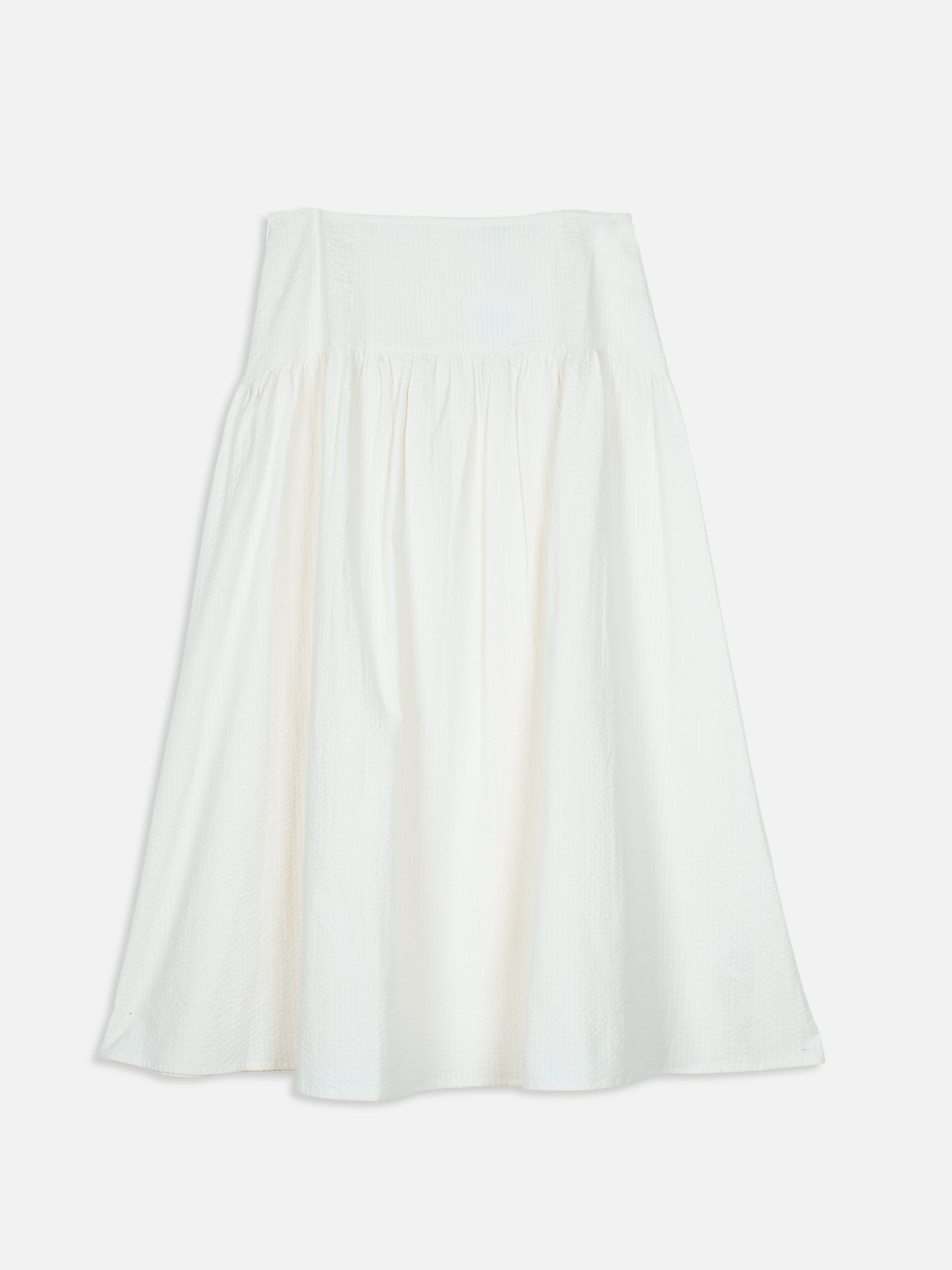 Women's Offwhite 100% Cotton Regular Fit Skirt