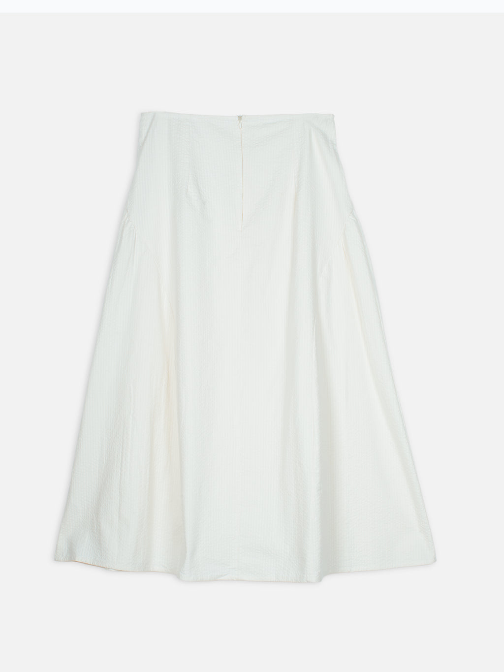 Women's Offwhite 100% Cotton Regular Fit Skirt
