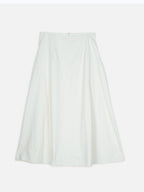 Women's Offwhite 100% Cotton Regular Fit Skirt