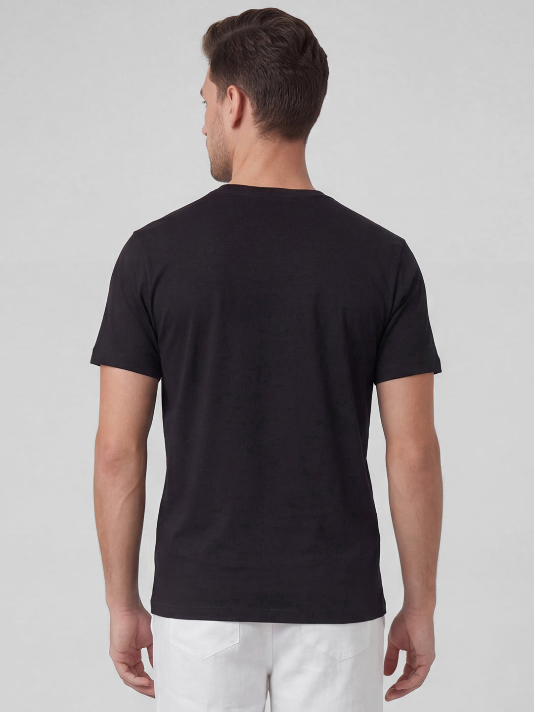 Men's Black 100% Organic Cotton Regular Fit Tshirt
