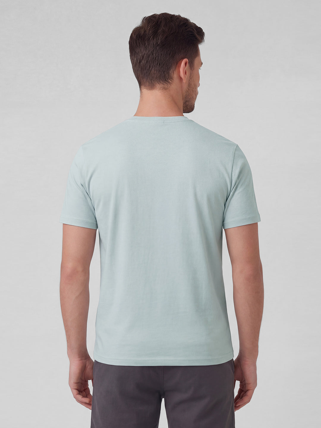 Men's Grey 100% Organic Cotton Regular Fit Tshirt