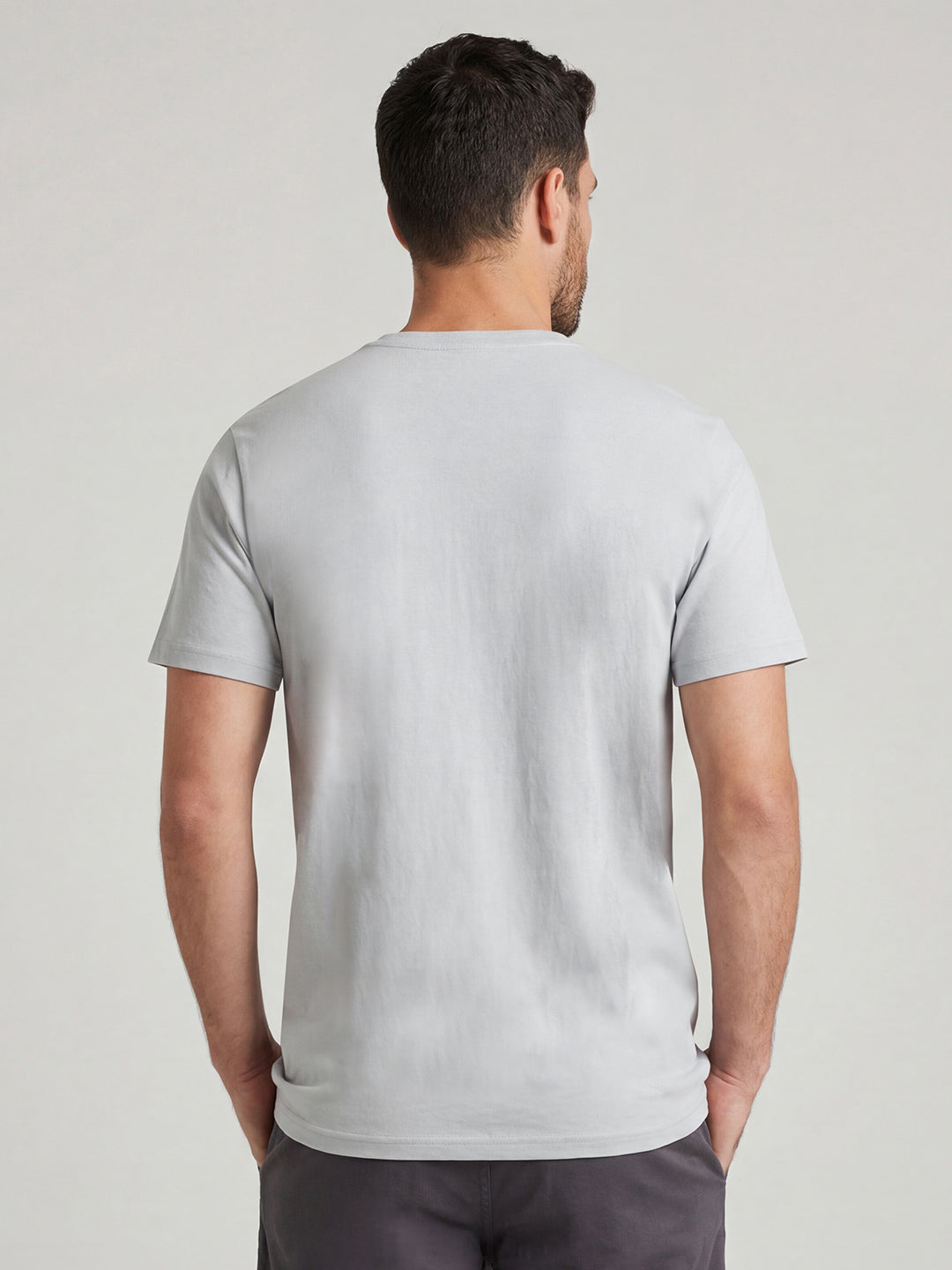 Men's Grey 100% Organic Cotton Regular Fit Tshirt