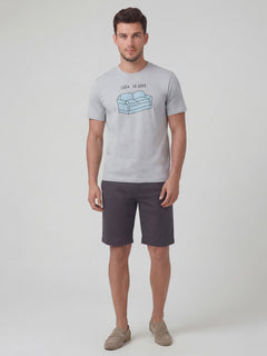 Men’s Organic Cotton Regular Fit Round Neck T-Shirt Grey