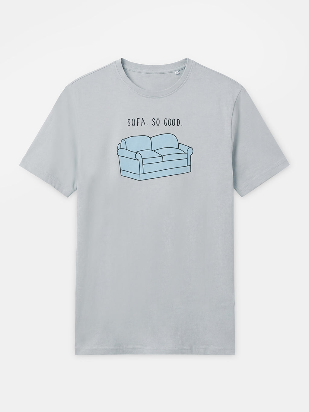 Men's Grey 100% Organic Cotton Regular Fit Tshirt