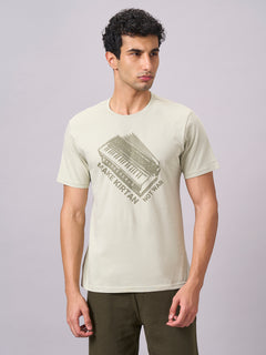 Men’s Organic Cotton Regular Fit Half Sleeve T-Shirt Green
