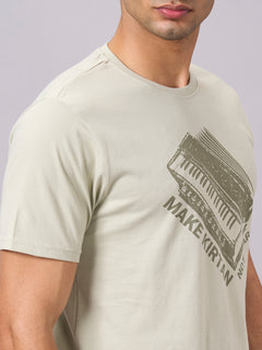 Men’s Organic Cotton Regular Fit Half Sleeve T-Shirt Green