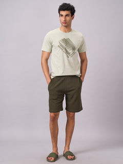 Men’s Organic Cotton Regular Fit Half Sleeve T-Shirt Green