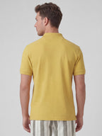 Men's Mustard 100% Organic Cotton Regular Fit Tshirt