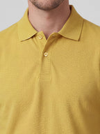Men's Mustard 100% Organic Cotton Regular Fit Tshirt