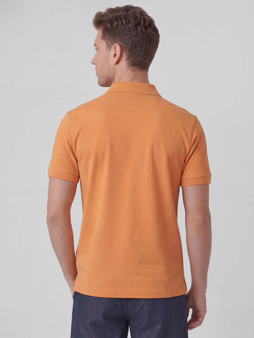 Men's Orange 100% Organic Cotton Regular Fit Tshirt