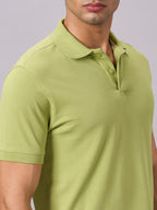 Men's Green 100% Organic Cotton Regular Fit Tshirt
