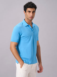 Men’s Organic Cotton Regular Fit Polo T-Shirt Blue